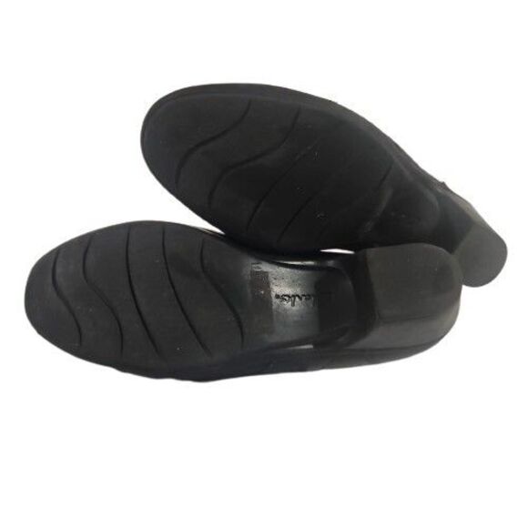 Clarks Shoes Womens Size 12 Black Slip On Comfort Leather Loafers - Picture 10 of 10